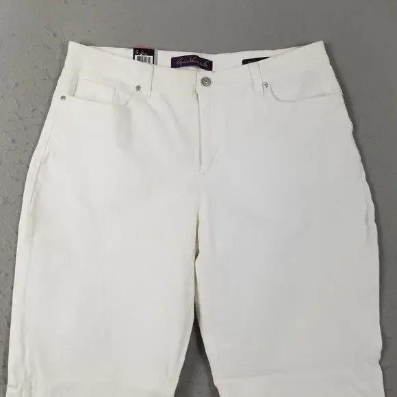 Gloria Vanderbilt Amanda Jeans Womens 16 Short Tapered Leg High Rise Stretch Den - Picture 2 of 16